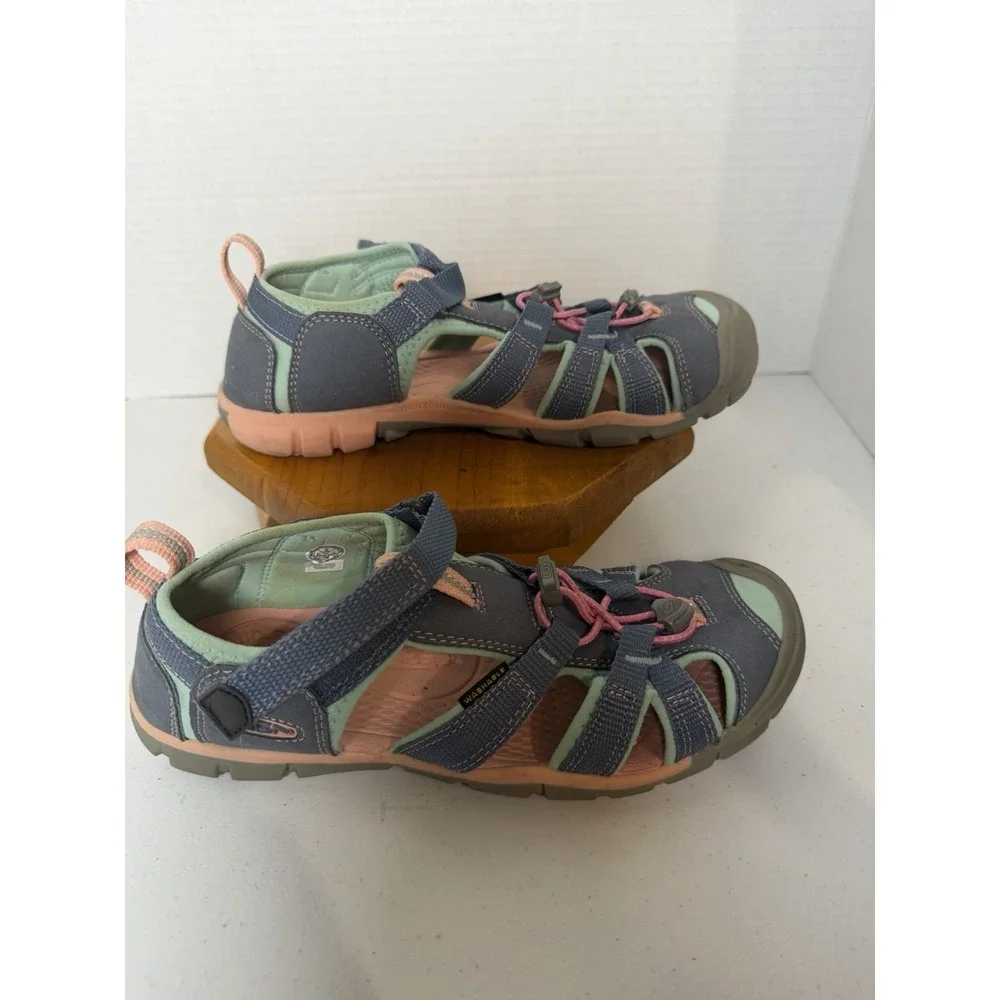 KEEN Kids Outdoor Sport‎ Sandals Blue Green Pink Size US 5 Youth Adjustable